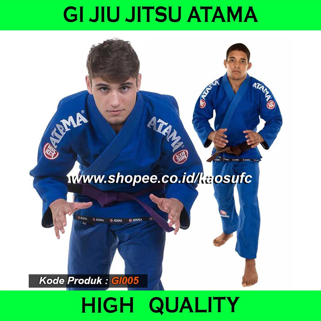 GI JIUJITSU ATAMA BIRU IMPORT PREMIUM, GI BJJ ATAMA, GI BRAZILIAN JIUJITSU, GI JIUJITSU BERKUALITAS