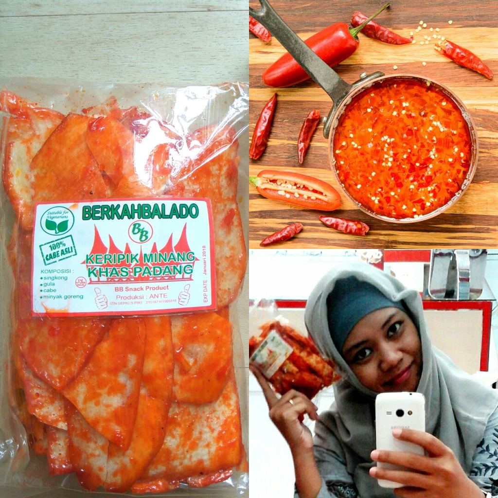 

Keripik singkong balado minang pedas manis halal dan plantbased