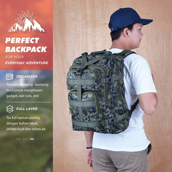 Tas Gunung Hiking Backpack Adventure Carrier Semi Carrier - Tas Semi Keril Murah Original Kuat Ransel Traveling Backpacker BA471