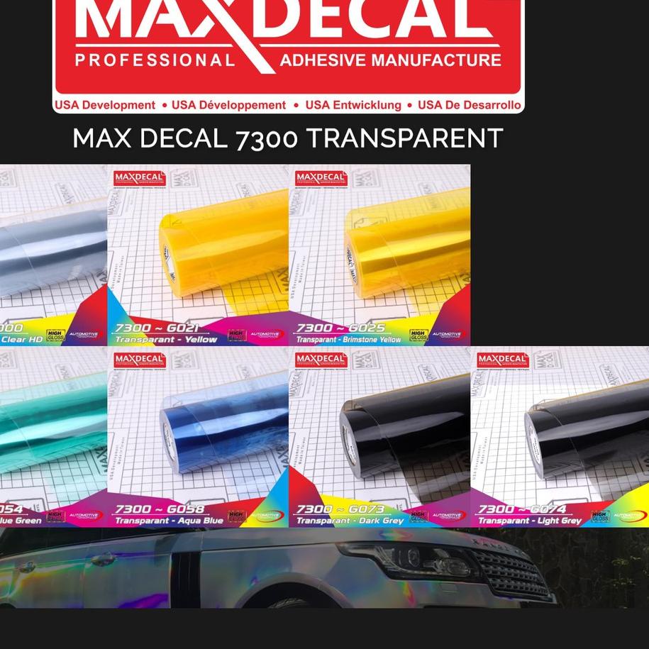 

Update 45CM X 15M MAXDECAL 7300 Sticker Transparan ROLL SKOTLET BENING GLOSS Vinyl Variasi Lampu Motor ,.