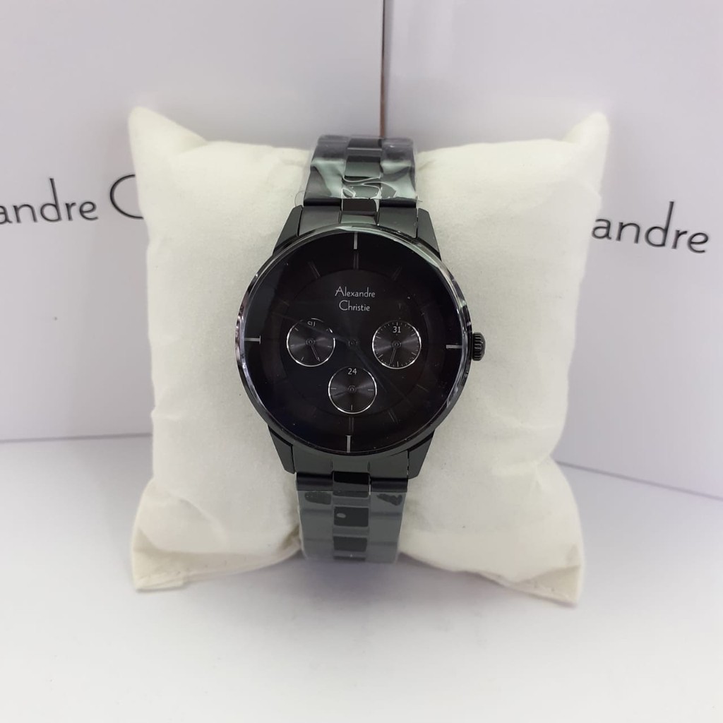 JAM TANGAN WANITA ALEXANDRE CHRISTIE 2714BF BLACK ORIGINAL
