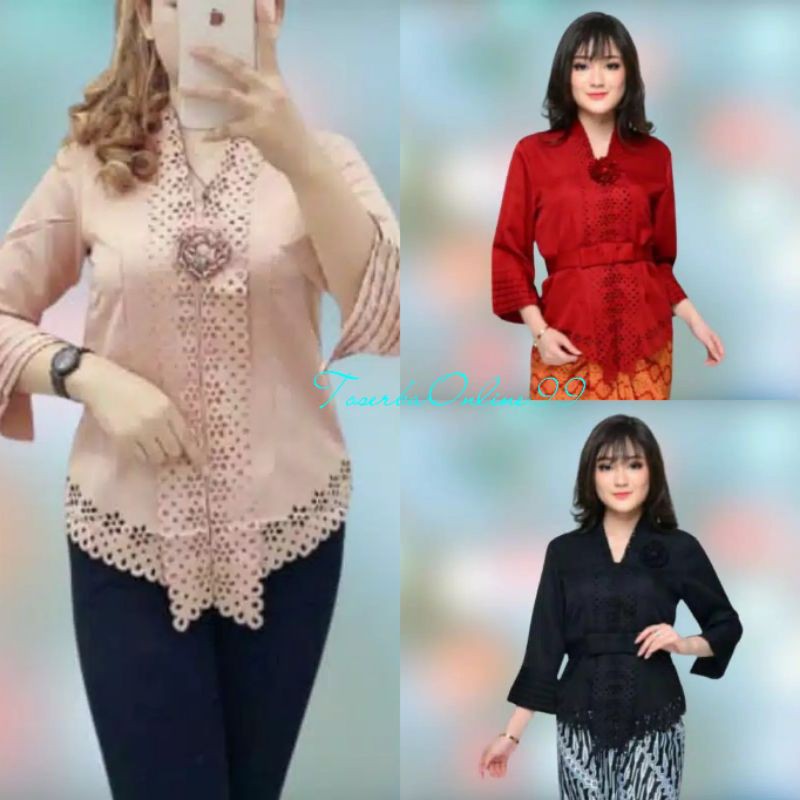 PROMO BARU Kebaya Katun Import Laser Cut Mewah