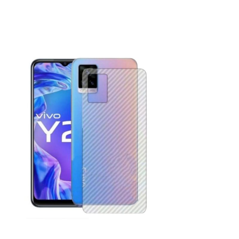 Garskin Carbon 3D VIVO Y22 Y35 Y16 Y02s Y75 5G Y15S Y21 Y21A Y21T Y21S Y33s Y33t Y01 V25E V25 Pro Skin Carbon Transparan Anti Gores Belakang