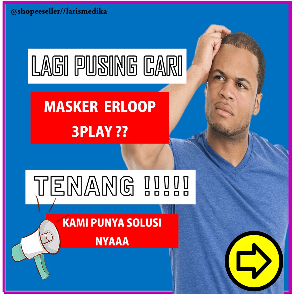 MASKER EARLOOP 3 PLY ONEMED / MASKER BEDAH / MASKER MEDIS / MASKER BEDAH EARLOOP ONEMED ISI 50 PCS