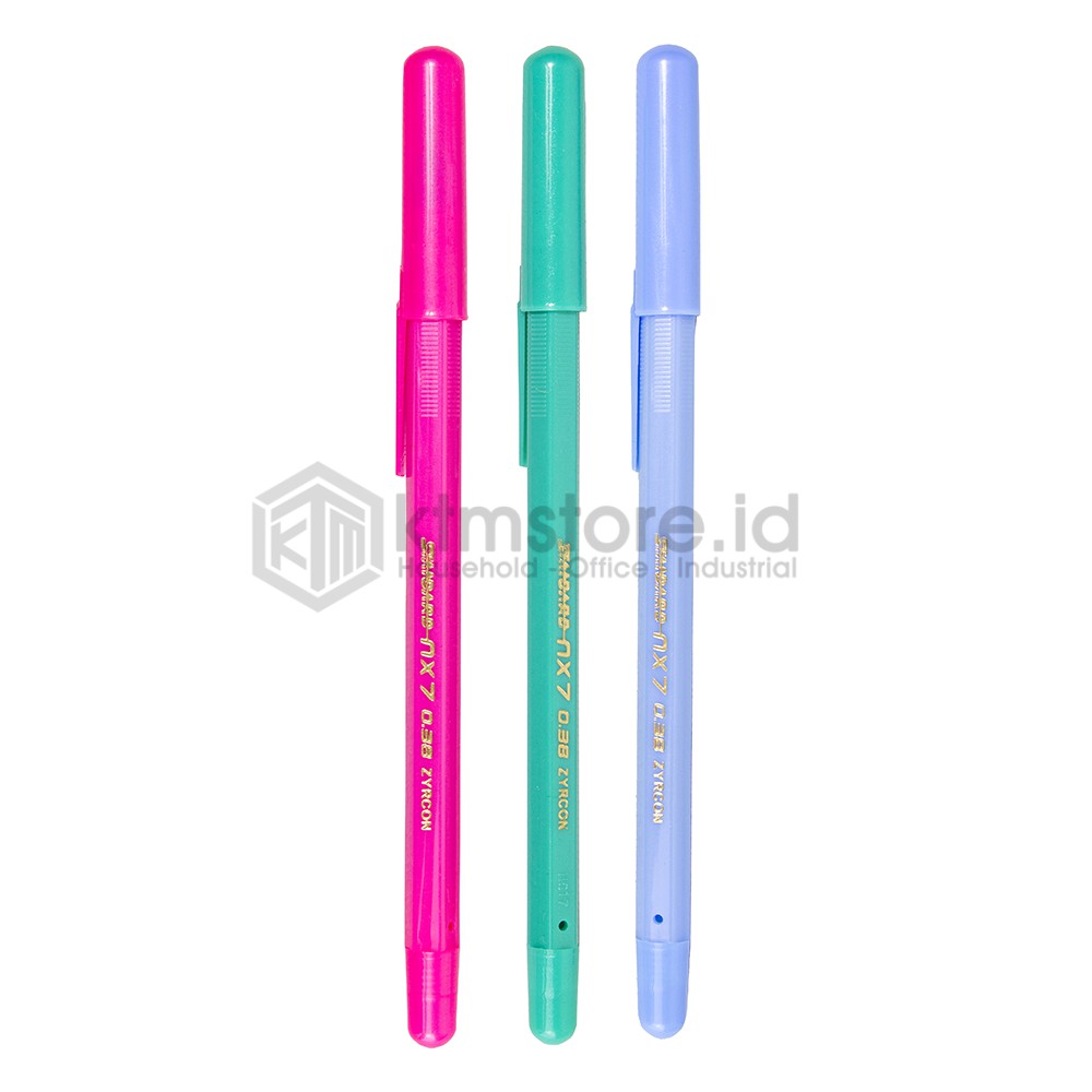 Pen Pulpen Ballpoint Standard NX7 0.38mm Paket 3 pcs