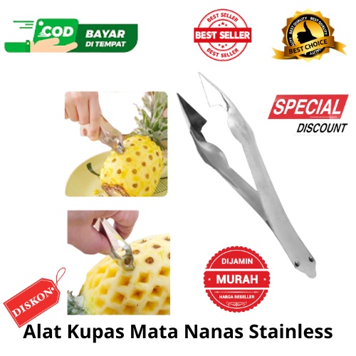 [BISA COD] PROMO Penjepit Mata Nanas Stainless Pinset Pencabut Mata Buah Capitan Mata Nanas Serbaguna Murah