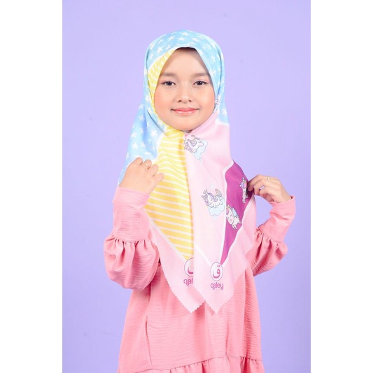 VOAL PRINTING UNICORN BINTANG / HIJAB KARAKTER ANAK / VOAL ANAK / JILBAB ANAK / KERUDUNG ANAK