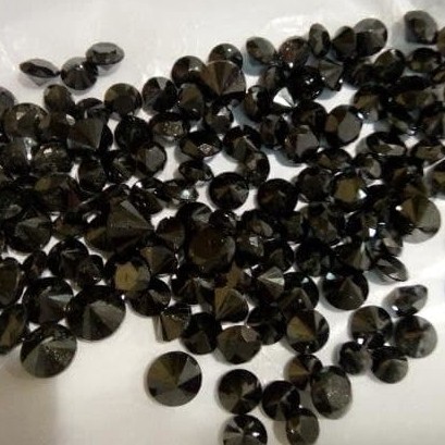 Natural Black Diamond Berlian Hitam Eropa ASLI ORIGINAL 100% Tabur 3mm GUGUR 10 Bukan Berlian Banjar