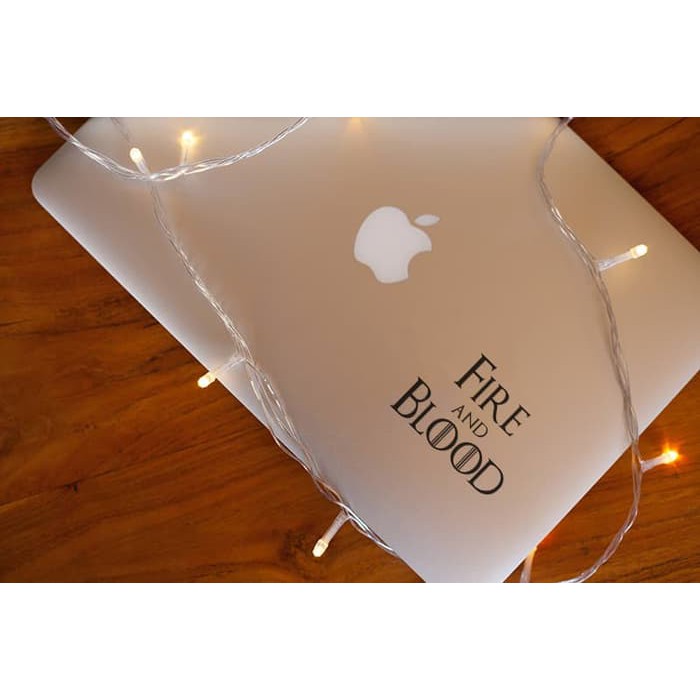 Decal Sticker Macbook Stiker  Fire Blood Game  of Thrones 