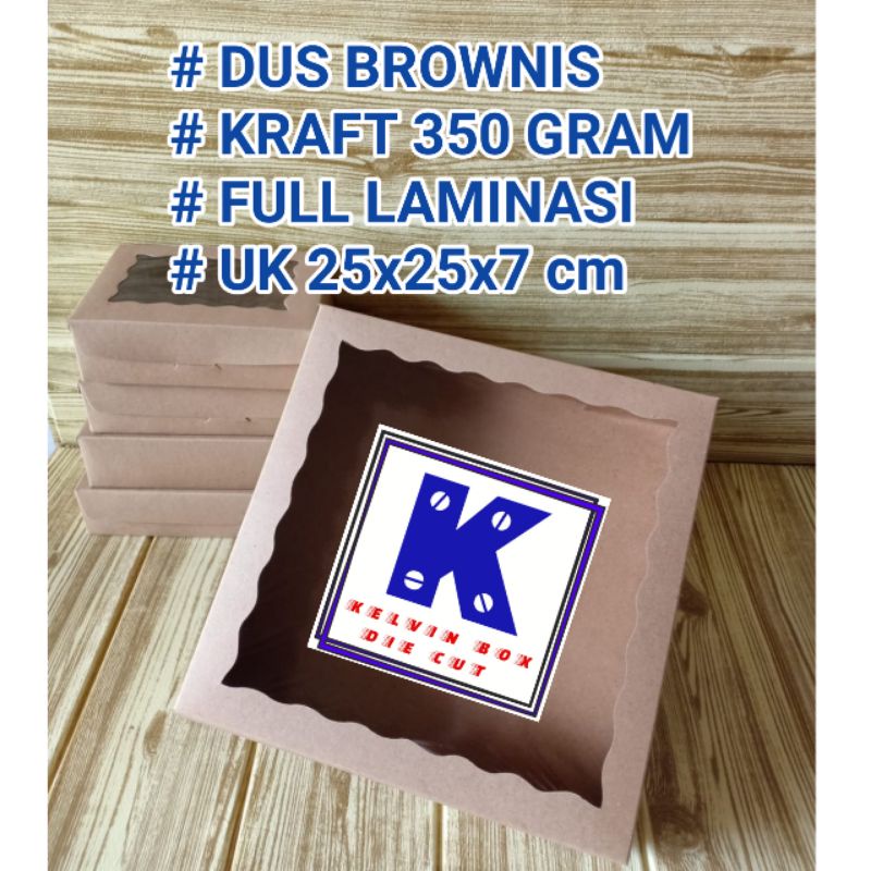 

Dus brownies/dus Kraft laminating 350gr UK 25x25x7 cm