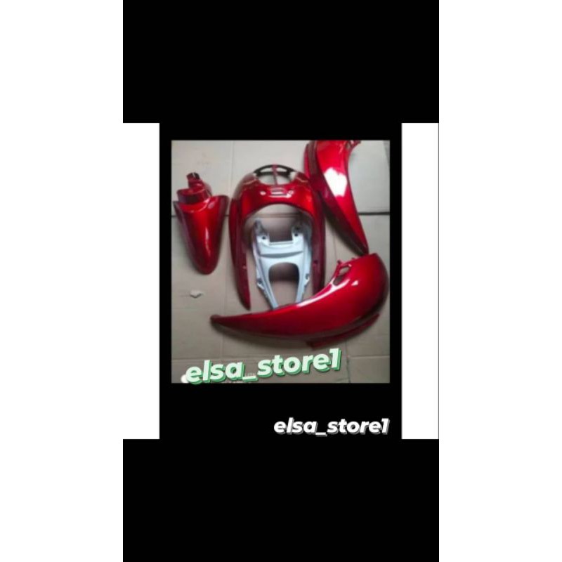 cover full body halus scoopy karbu merah