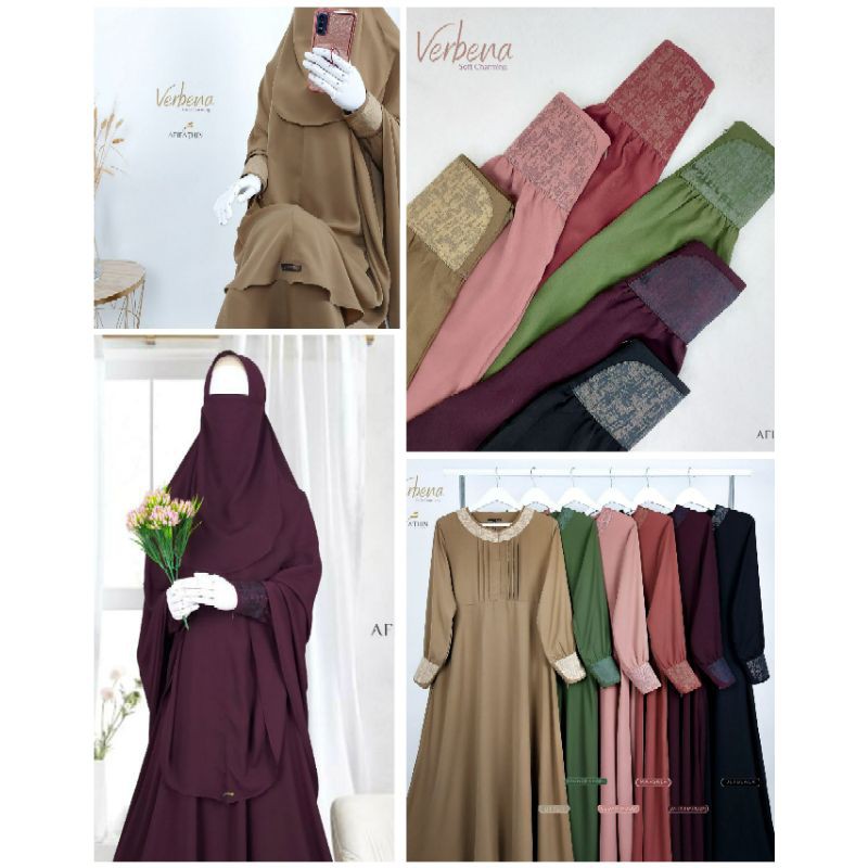 [Bisa COD] VERBENA (part2) by Afifathin / Set Gamis Syari / Gamis Syari