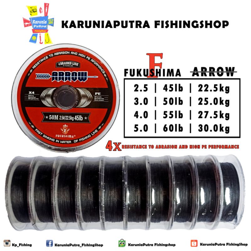 Senar Pancing PE Fukushima Arrow X4 50m