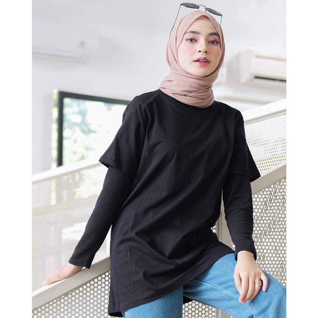 AFI - EC - Kaos Oversize Polos Hitam REAL KATUN