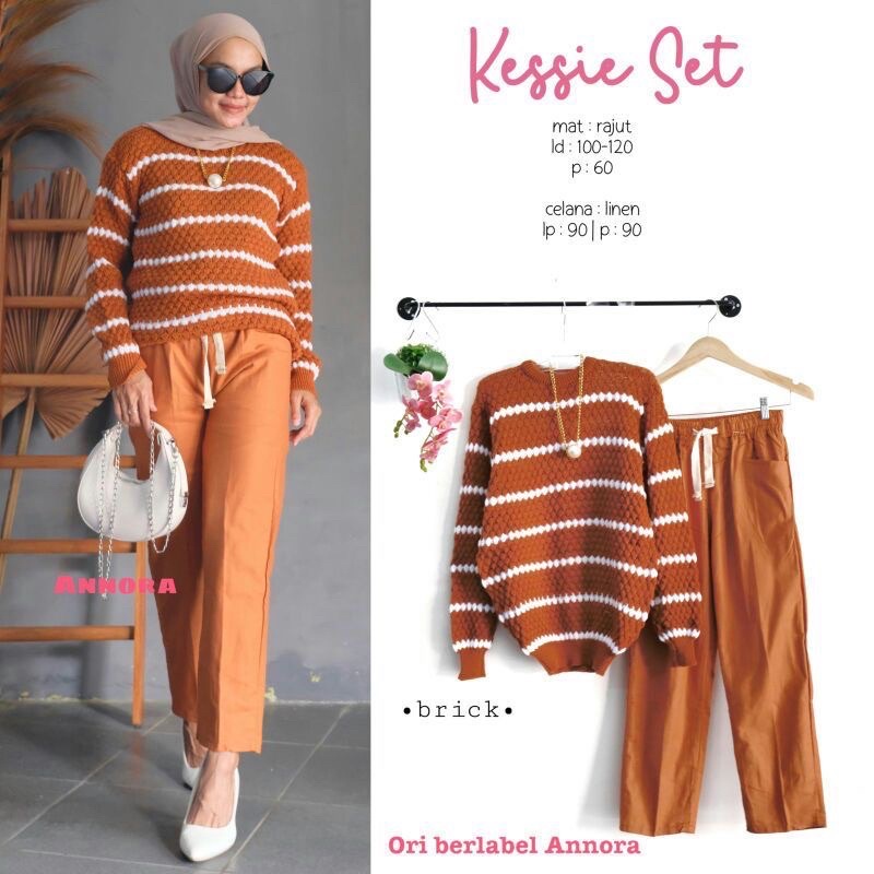 CHESSY SET + KESSIE SET  ( ATASAN + CELANA ) / BEST SELLER / BISA COD-Kesaie brick