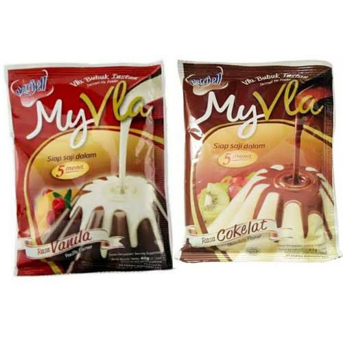 

Nutrijell My Vla Vanilla 60gr , Coklat 65gr / Fla Bubuk Instant