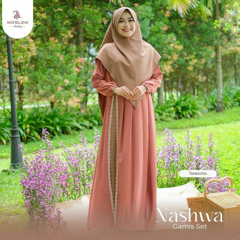 nashwa series by moslem daily / gamis remaja /gamis set