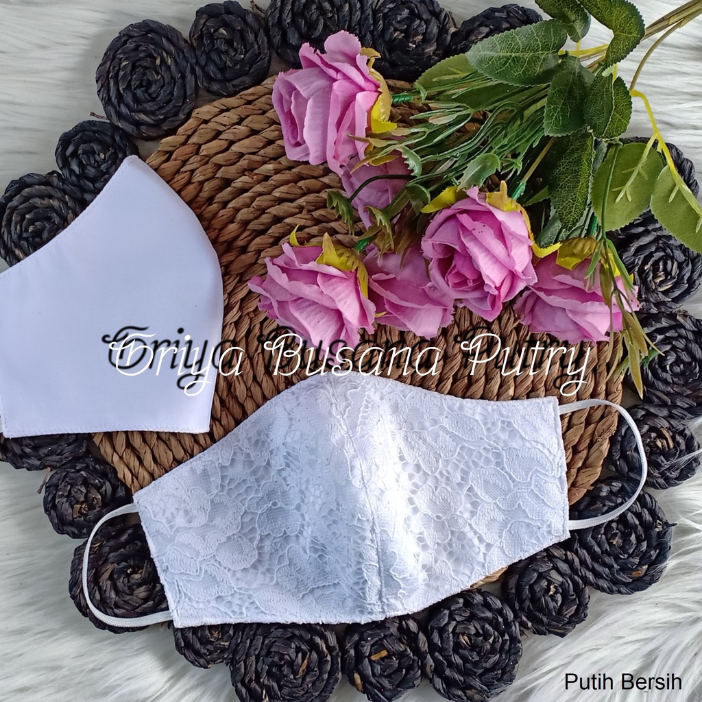 Masker Couple Brokat Premium akad nikah ijab kondangan resepsi pernikahan wedding hijab Non Hijab