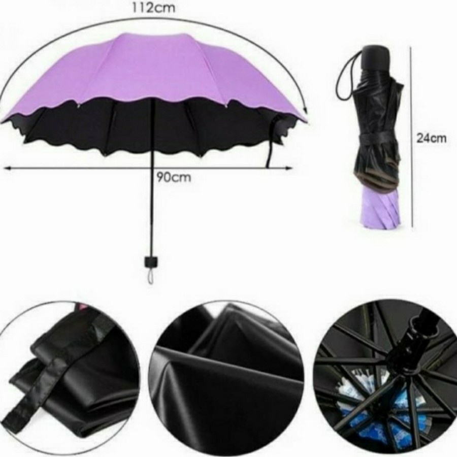 Payung Lipat Magic Umbrella 3D UV Muncul Motif Bila Kena Air/MAgic TOP