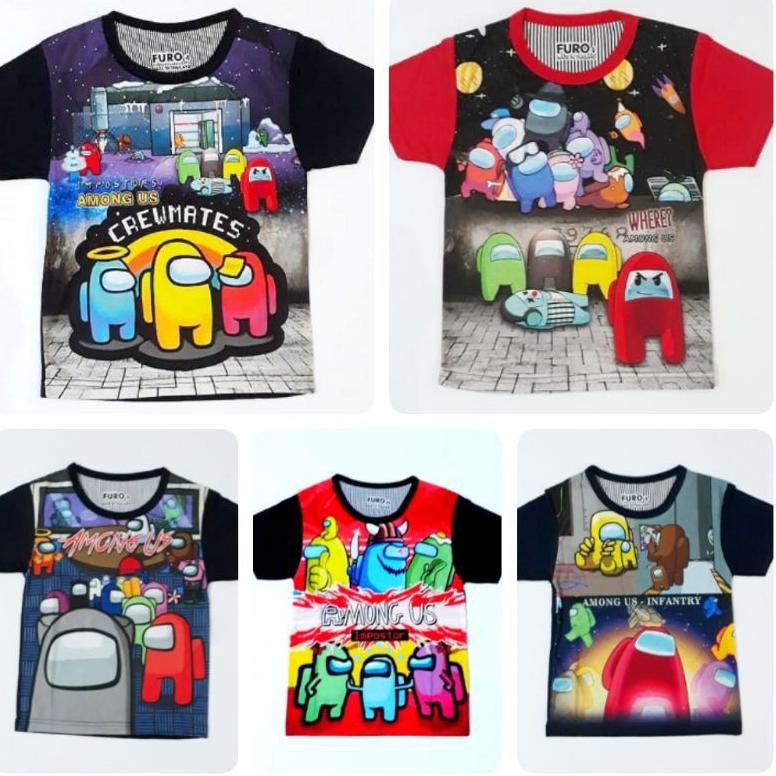 qY3Code BAJU KAOS ANAK AMONG US / BAJU AMONG US FURO Q1A8 (Kekinian)