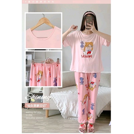 Piyama Import CP Sailormoon Anak Perempuan Remaja Cewek Wanita Dewasa