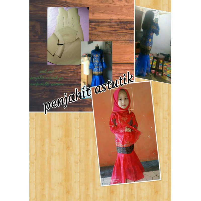 POLA DRESS DUYUNG/POLA JIPLAK GAMIS MERMAID/POLA INSTAN DUYUNG/MODERN/TERBARU