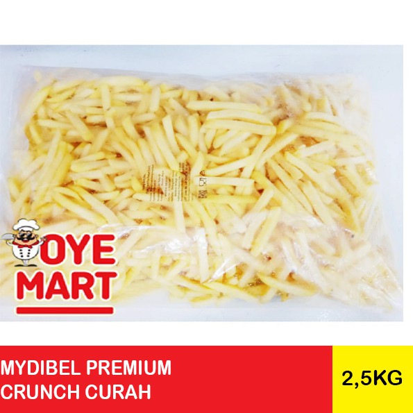 MYDIBEL KENTANG GORENG PREMIUM CRUNCH CURAH 2,5KG BUTTER BATTER COATERD FRENCH FRIES