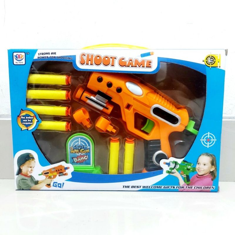 Mainan Nerf Gun Soft Bullet - Pistolan Tembak Tembakan Anak Busa