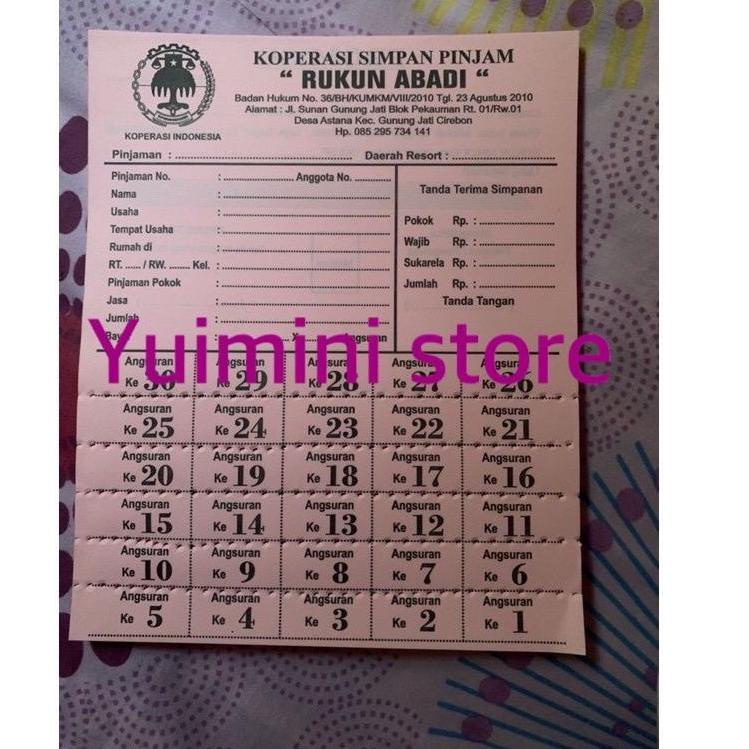

↓pc Super Sale Promise kertas angsuran koperasi praktis tinggal sobek ga perlu ribet catat isi 50 lembar Y80