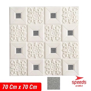  WALLPAPER  3D  FOAM  MOTIF  BATIK BRICKFOAM 70CMX70CM 