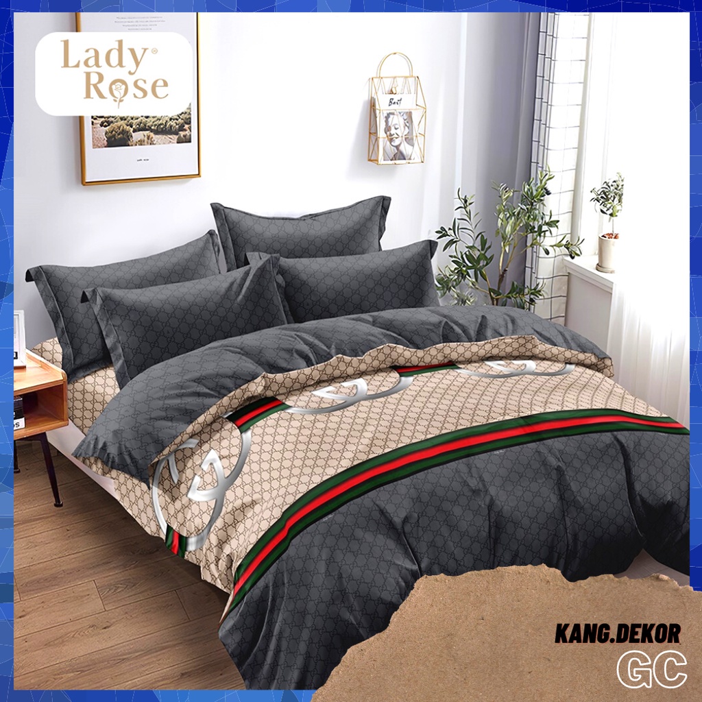 BEDCOVER LADY ROSE GC QUEEN KING SINGLE SIZE 160X200 180X200 120X200 BED COVER SET MOTIF SEPRAI NO 1 2 MURAH NO 1 2 3 SEPRAI MURAH SEPREI AESTHETIC BEDCOVER CANTIK SEPRE ANTI LUNTUR MOTIF LADYROSE PLUS SARUNG BANTAL SPREI DEWASA ALAS KASUR ADEM