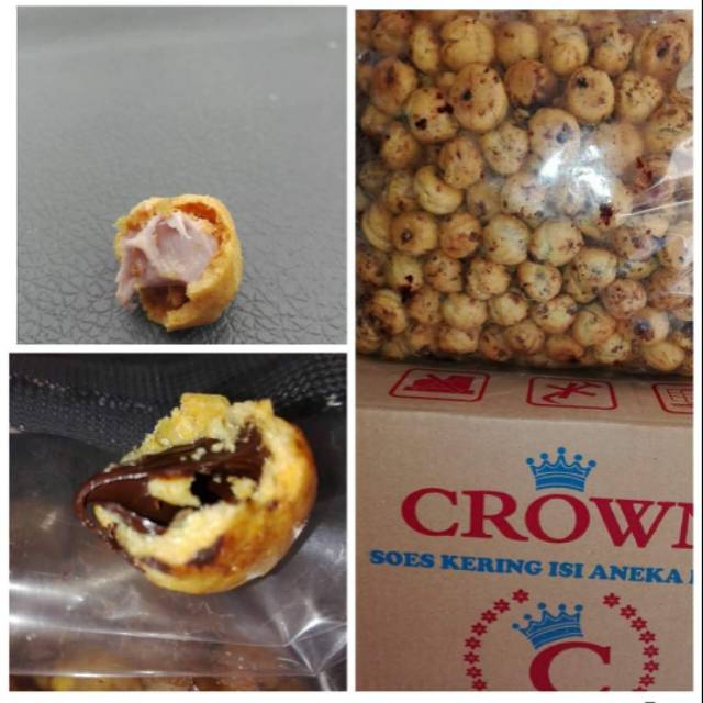 

Soes Crown sus Coklat Lumer 500gr Snack cemilan Cokelat