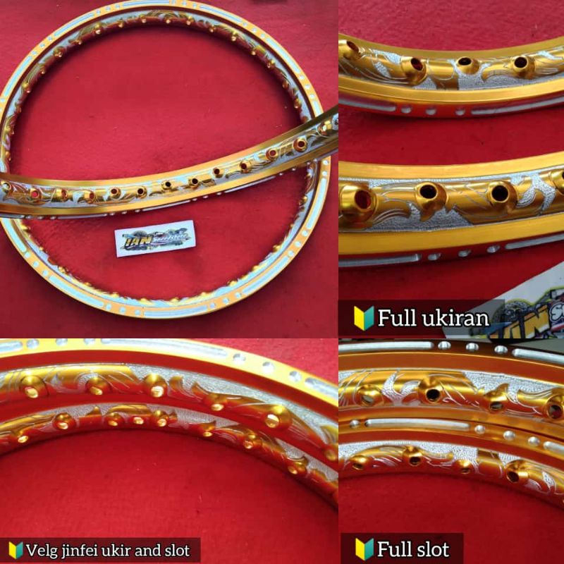 VELG JINFEI UKIR FULL SLOD MURAH RAPI HARGA UKURAN SEPASANG 140 /14 RING 17 TERMURAH