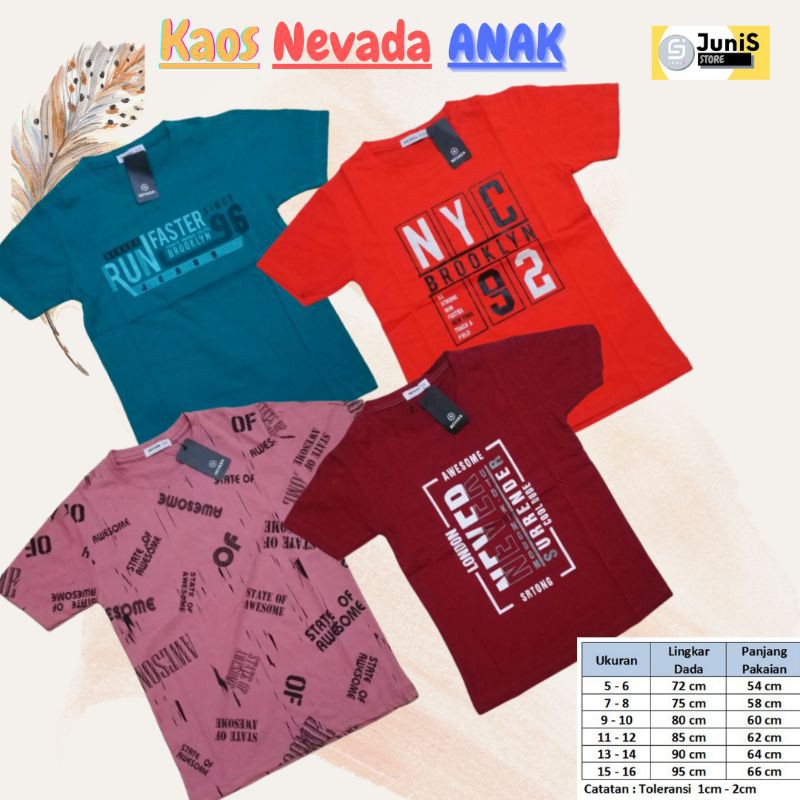 COD||Kaos nevada anak|nevada kids| nevada junior