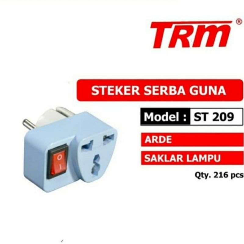 Steker onepro TRM serbaguna + swit Over steker serbaguna saklar