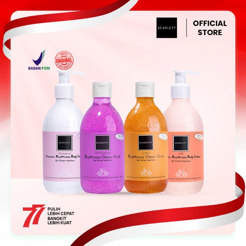SCARLETT WHITENING PAKET HEMAT 4 ITEM Exclusive BISA COD ORIGINAL TERMURAH