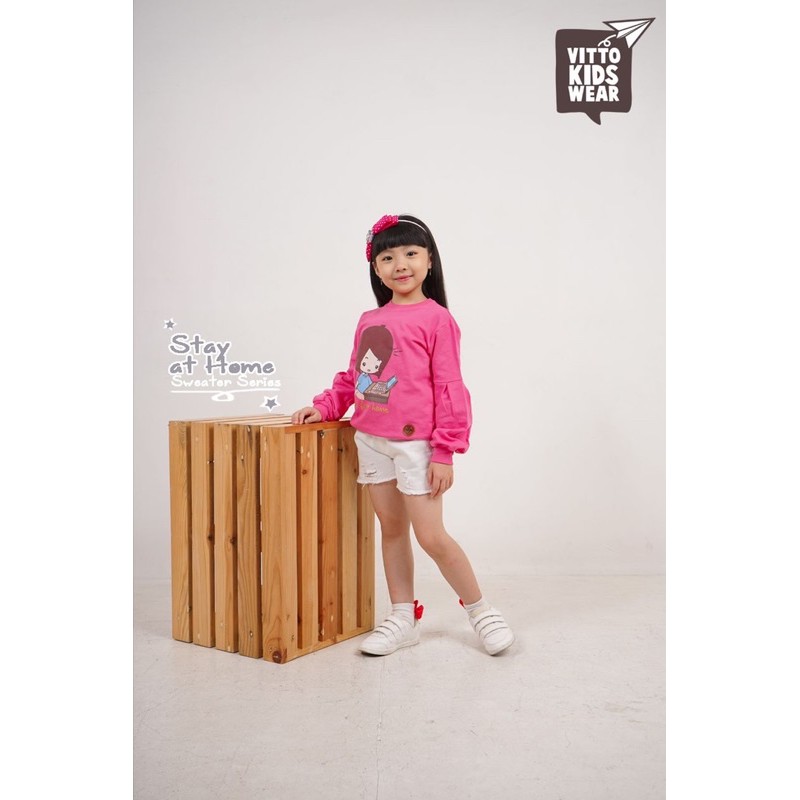 Sweater Vitto Kidswear | Sweater Stay At Home | Sweater Anak Keren nablfashion