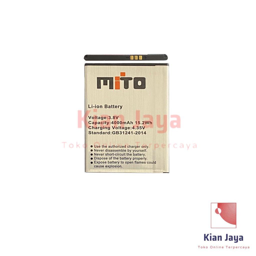 Baterai Mito Fantasy A62 BA-000137 Original Double Power Batre Batrai Battery Hp BA000137 Ori