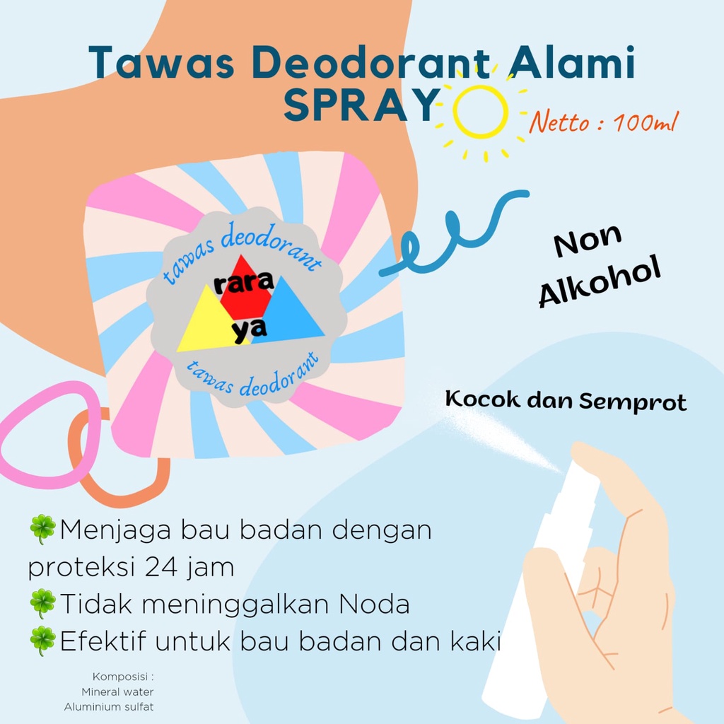 Tawas, Batu Tawas, Spray Tawas, Bubuk Tawas, Air Deodorant