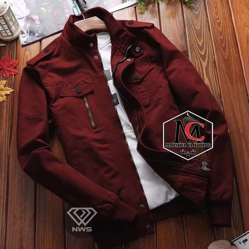 RCL - Jaket Bomber Pria Classik - Jaket Bomber Klasik Kanvas Tersedia 6 Warna - Jaket Motor