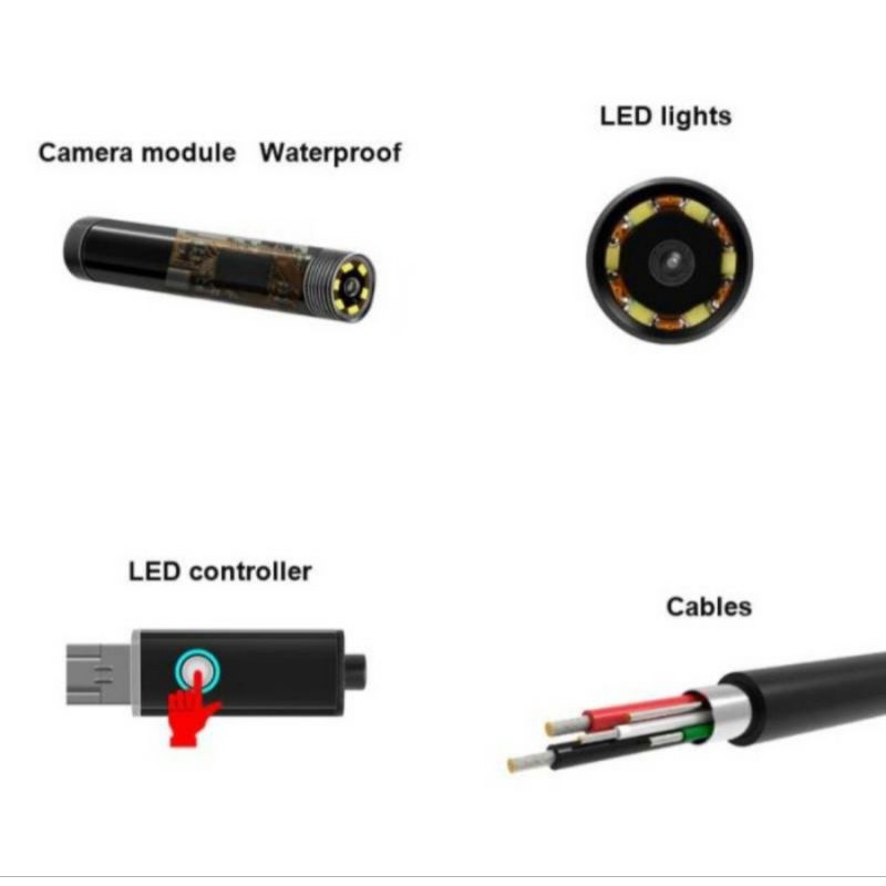 Korek kuping  pembersih telinga Visual earwax clean tool endoscope kamera 3 in 1 waterproof