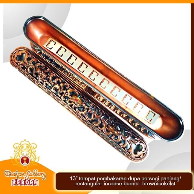 13&quot; tempat pembakaran dupa persegi panjang/ rectangular incense burner