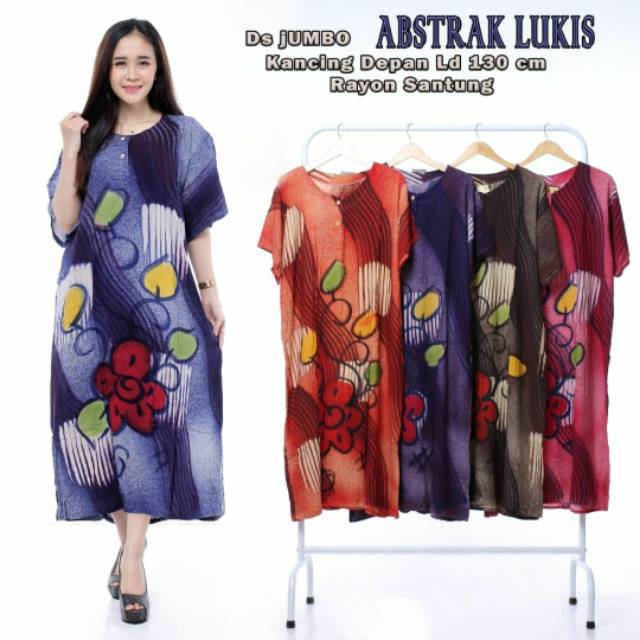 Daster super jumbo abstrak lukis busui