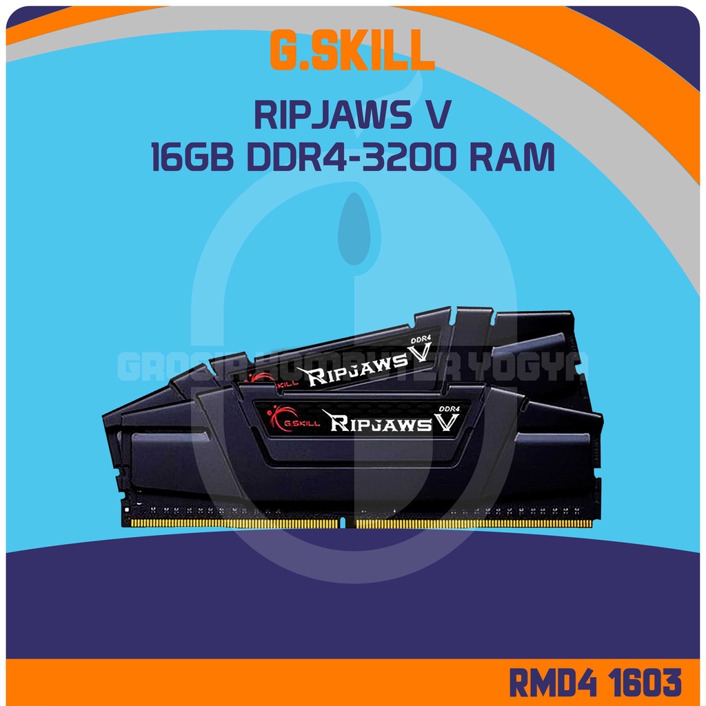 G.Skill Ripjaws V F4-3200C16D-16GVKB 16GB 2x8GB DDR4-3200 LONGDIMM RAM