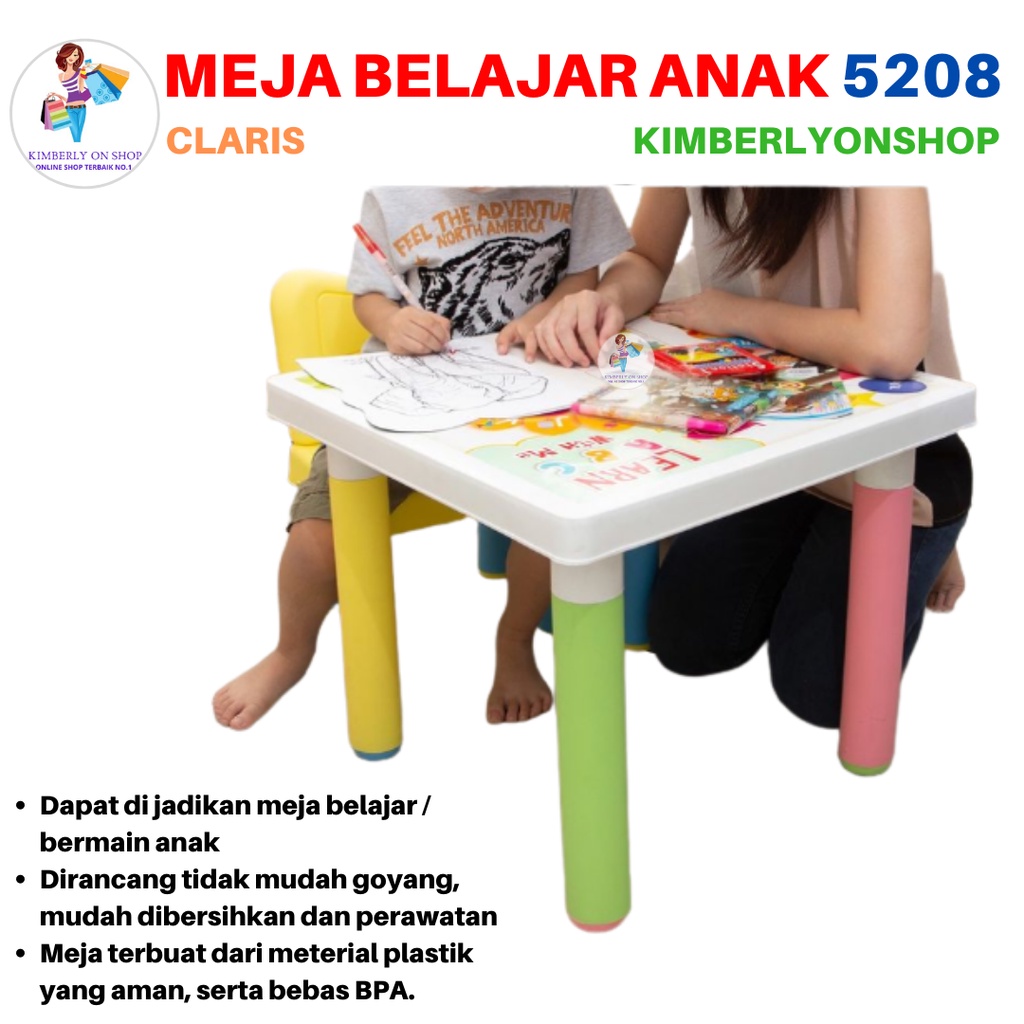 Meja Belajar Meja Bermain Anak Kidzone Fantastic Plastik 5208 Claris