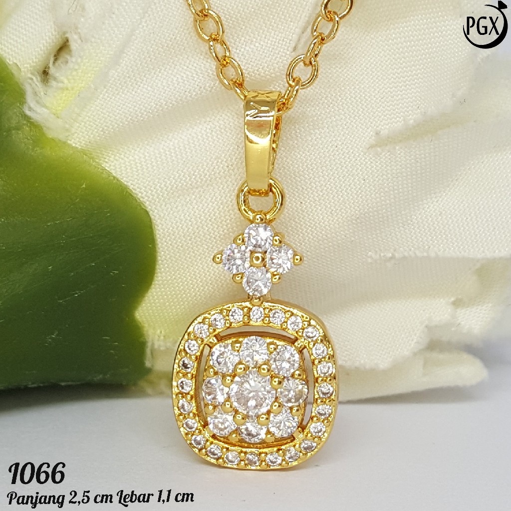 PGX Liontin Kalung Xuping Wanita Perhiasan Lapis Emas Aksesoris Fashion - I163