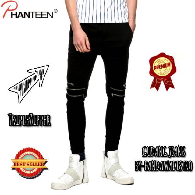  Celana  jeans  pria celana  jeans  polos  celana  jeans  hitam  