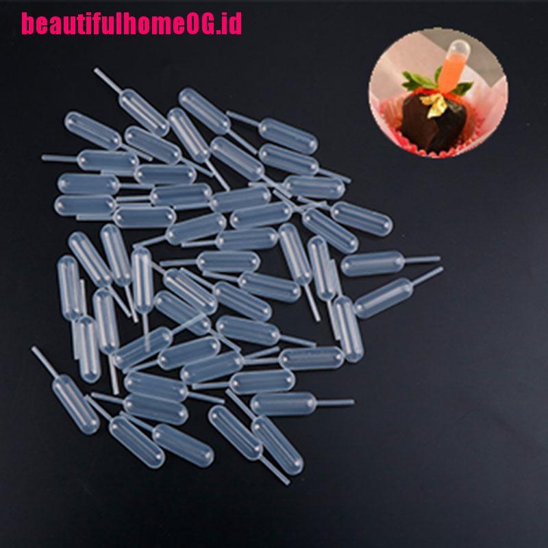 100pcs 4ml Pipet Plastik Sekali Pakai Untuk Cupcake