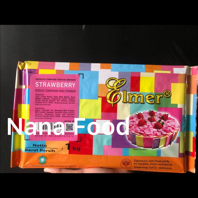 

Coklat compound elmer rasa strawberry