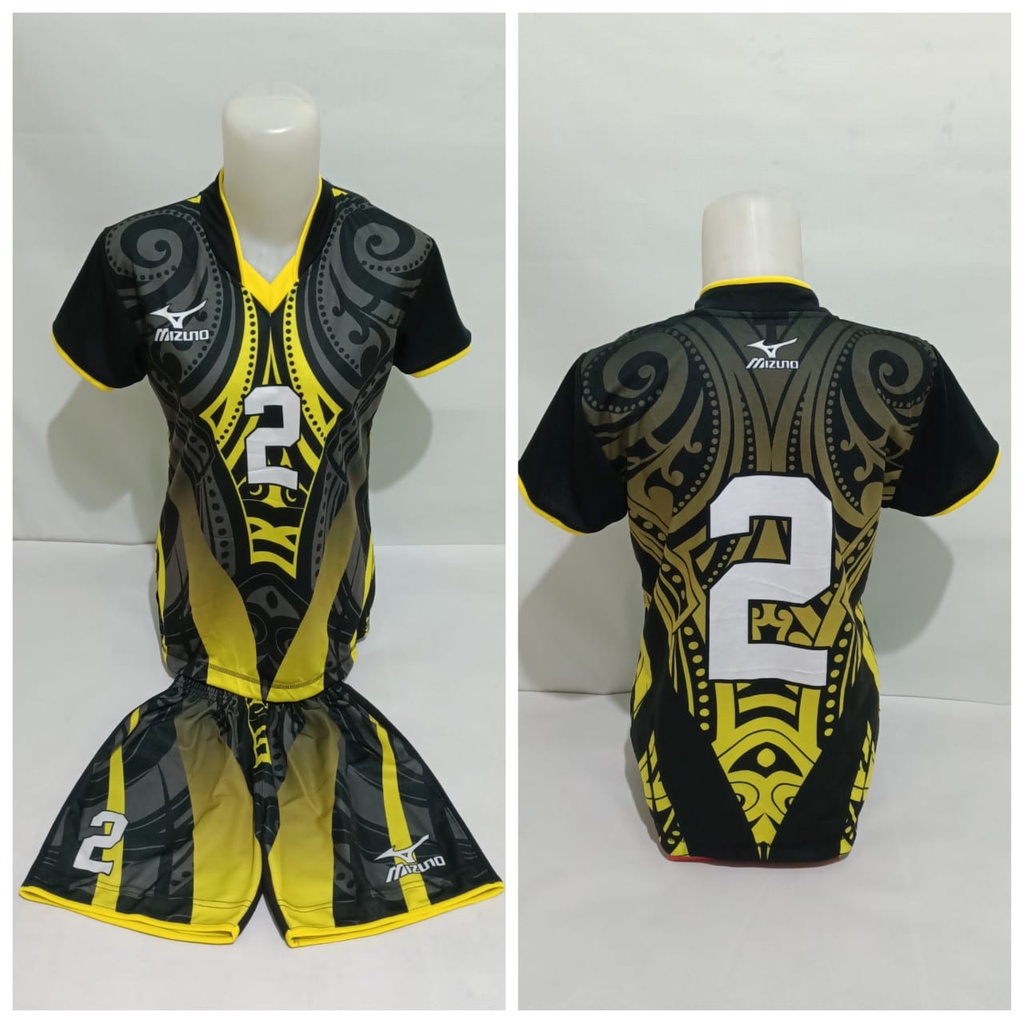 Jersey Kaos Voli Setelan Cewek Printing